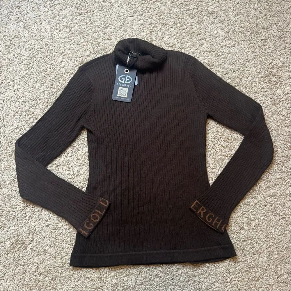 Goldbergh Mira Sweater Base Layer Dark Brown NWT size Large